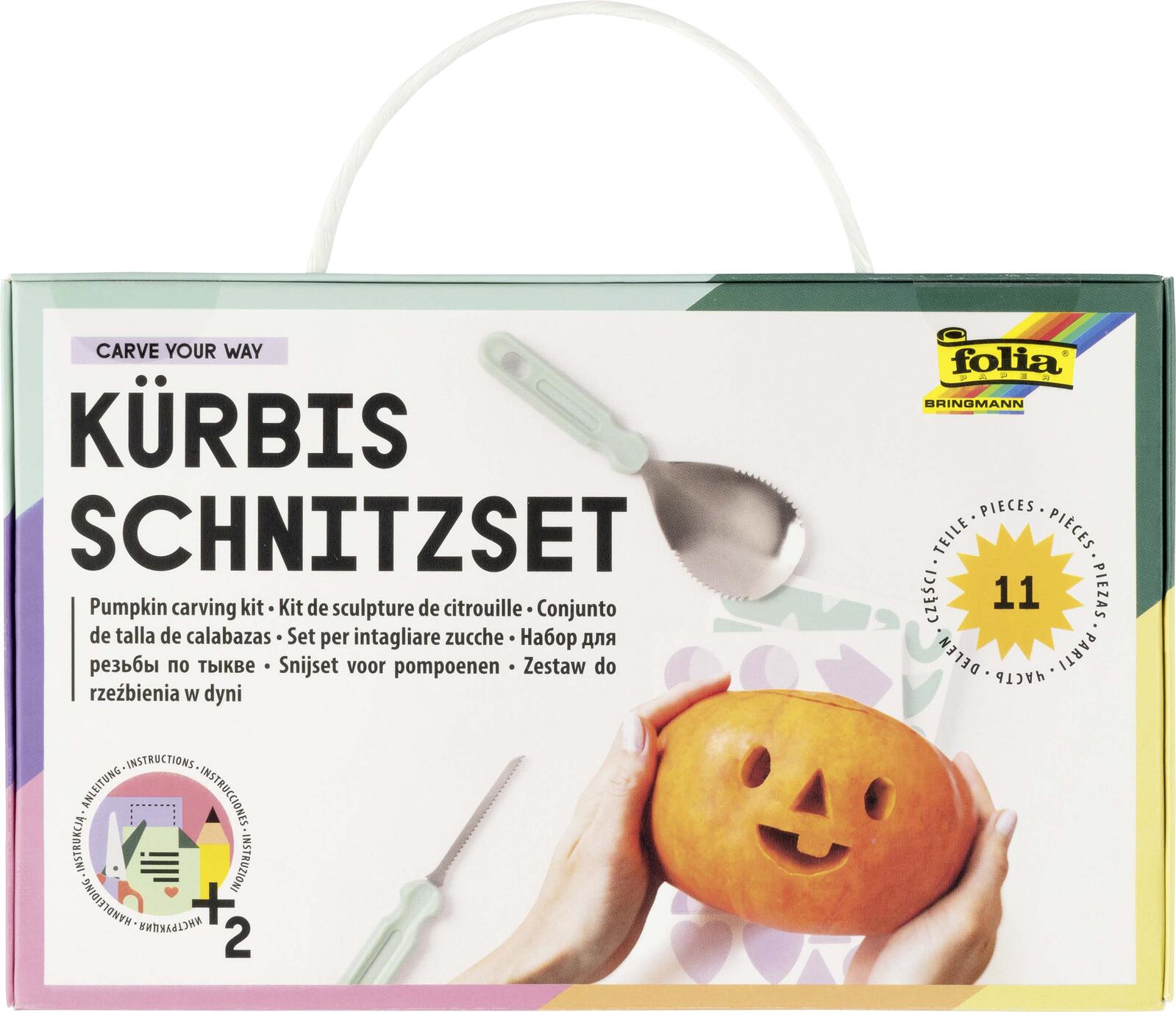 folia Bastelwerkzeug Kürbisschnitz-Set 23008