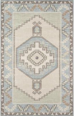 Momeni Anatolia Wool and Nylon Traditional Medallion Area Rug.