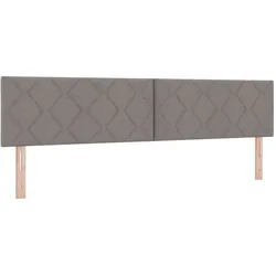 vidaXL Stoffkopfteil Geometrisch mit Kopfteil Taupe 200 cm Stoff