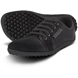 leguano aktiv lavaschwarz Barfußschuhe Sneaker schwarze Sohle- Gr. 44