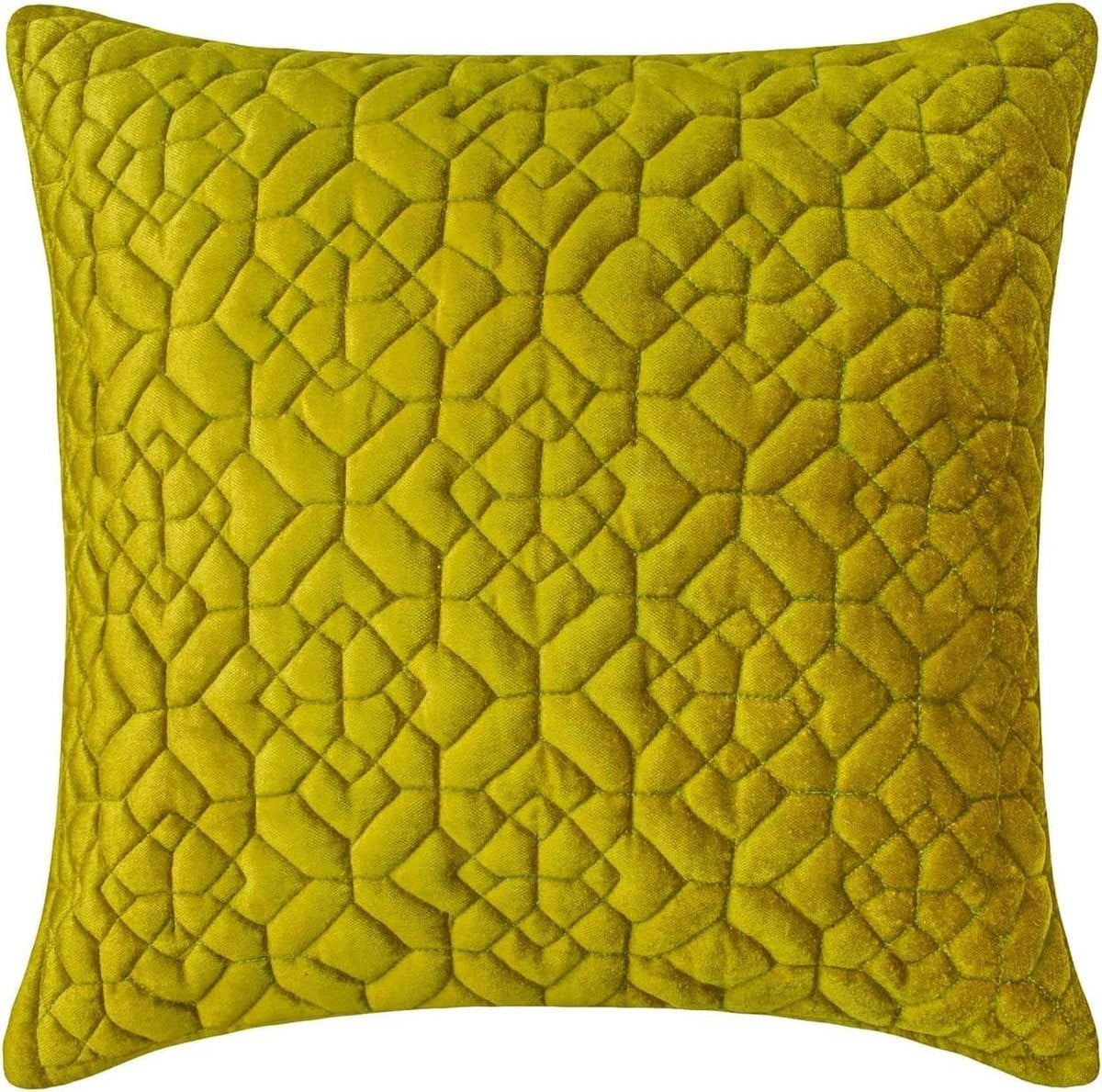 Handgemaakte groene velvet decoratieve kussenhoes van 40 x 40 cm