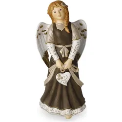 Goebel, Weihnachtsfiguren, Engel Im Herzen verbunden, Steingut, Bunt, 29 cm, 41645121