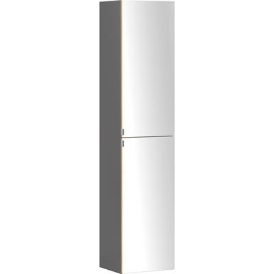 Spiegelschrank WELLTIME "TRIENT, Seiten-Spiegelschrank 40 cm, gedämpfte Scharniere", weiß (onyx, grau, wildeiche), B:40cm H:180cm T:35cm, MDF, Schränke, onyx-grey/Wildeiche, gedämpfte Scharniere