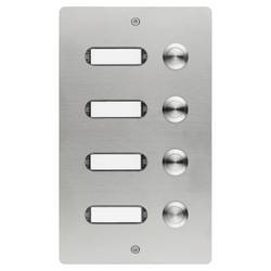Grothe 55404 Klingeltaster mit Namensschild Edelstahl V2A