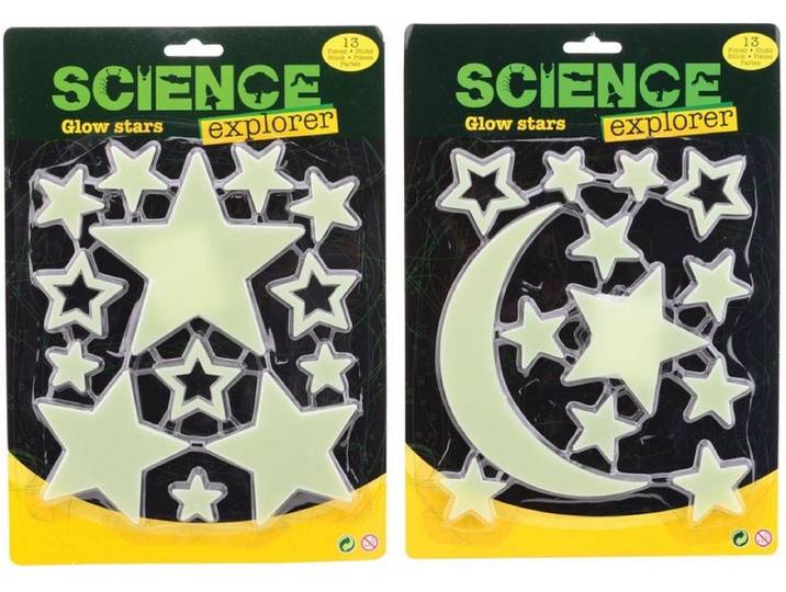 Johntoy 29453 - Glow in the dark plafondsterren