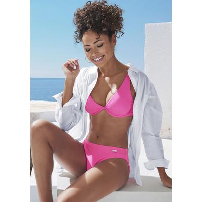 Bügel-Bikini-Top VENICE BEACH "Lucky", Damen, Gr. 40, Cup C, pink, Recycling-Polyamid, Strukturmuster, Bikini-Oberteile, aus gerippter Strukturware