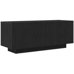 Helloshop26 - Schwarzer, moderner, schlichter TV-Schrank, praktische Aufbewahrung 100 x 35 x 40 cm aus Holzwerkstoff schwarz