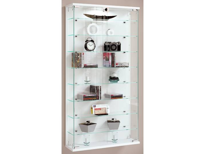 Vitrine suspendue Relas 59 x 114 x 17cm Blanc/Blanc
