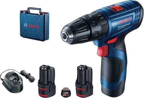Bosch Professional GSR 120-LI GSR 120-LI Akku-Bohrschrauber 12V 2.0Ah Li-Ion inkl. 2. Akku, inkl. Ladegerät, inkl. Koffer