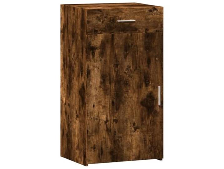 HKTMGDNG Sideboard Räuchereiche 50x42,5x93 cm Beistellschrank Kommode Kompakter Mehrzweckschrank fürs Wohnzimmer und den Flur bietet blickdichten Stauraum hinter der Drehtür samt Auszug.