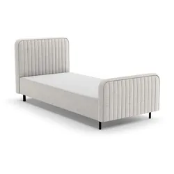 POLSTERBETT Lami 90x200, Einzelbett mit Bettkasten, ohne Matratze, Hellbeige
