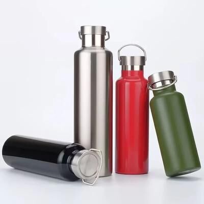 Uplift Essentials Stainless Steel Vacuum Insulated Sport Bottle black 600ml