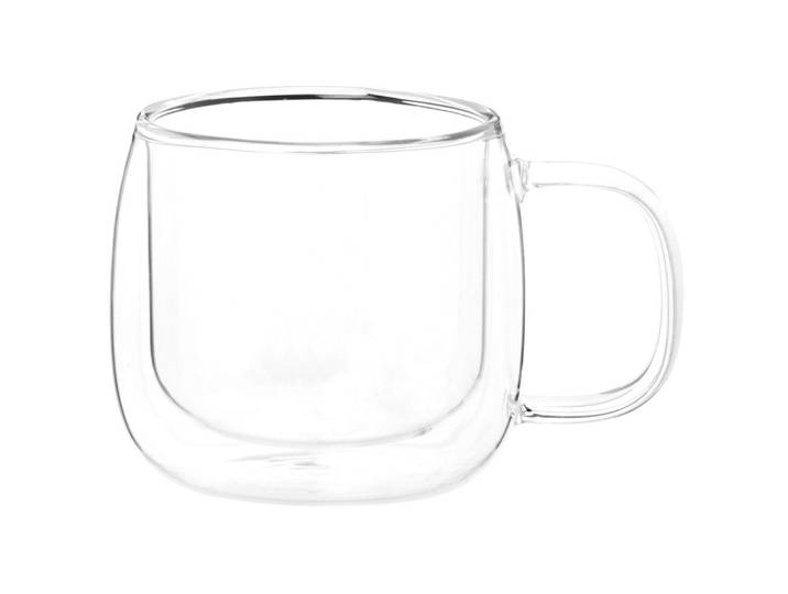 Doppelwandige Tasse aus Glas