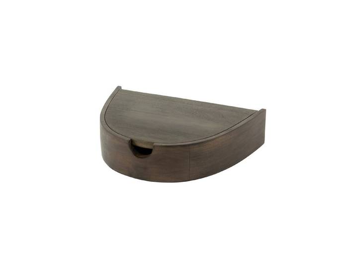 Villa Möbel Nachttisch Curve (1 Tisch, 1-St), Schwebender Nachttisch mit geschwungener Holzform