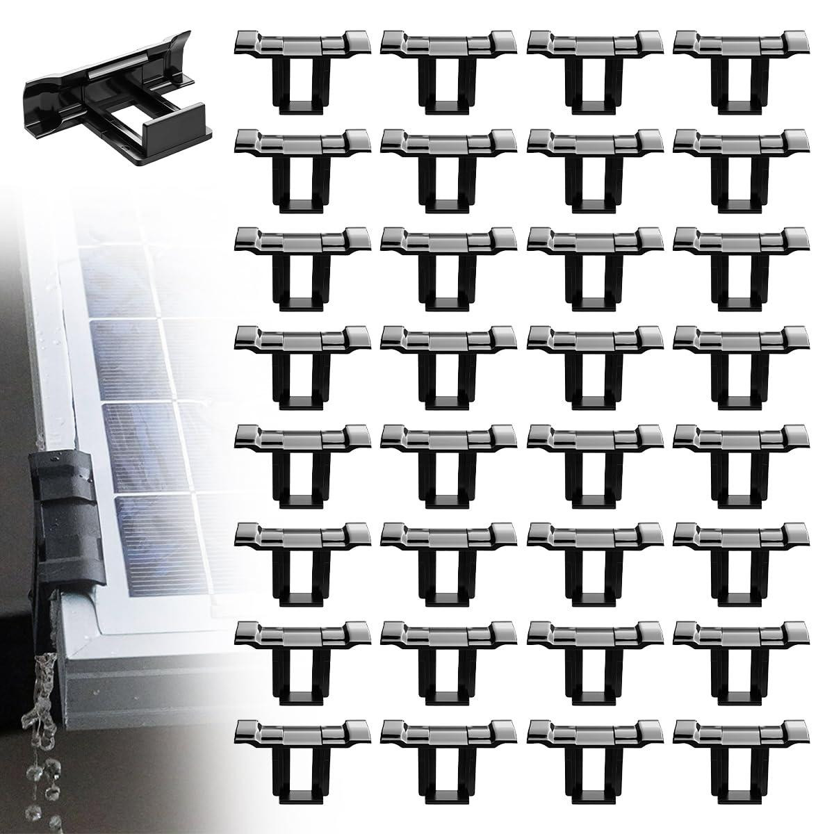 Dripio Waterafvoerklemmen voor zonnepanelen, 32 stuks, 30 mm, zwart