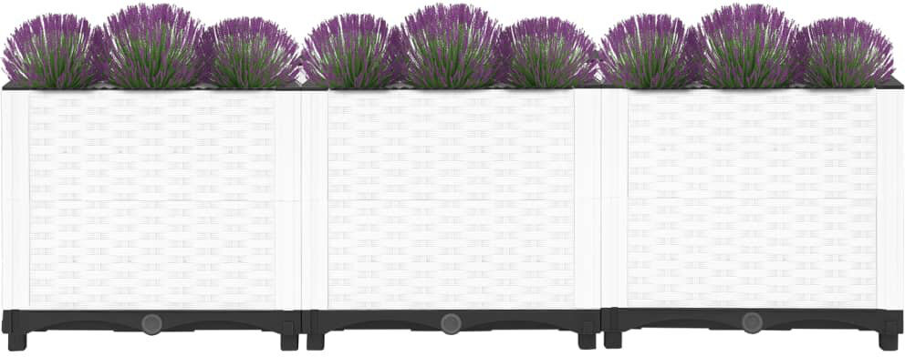 Dakota Fields Ronks Planter White 38cm H x 120cm W x 40cm D