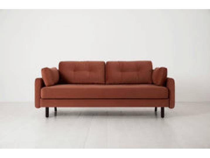 Model 04 Dreisitzer-Schlafsofa, Ziegelrot