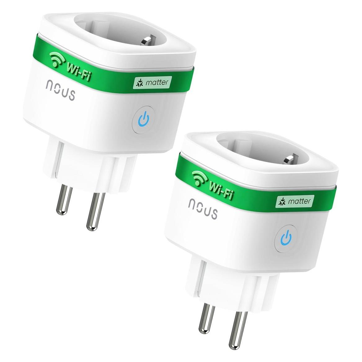 Nous A7M Smart Plug Matter 2pcs 3680W/16A/Monitoring/Matter (A7M (2PCS))