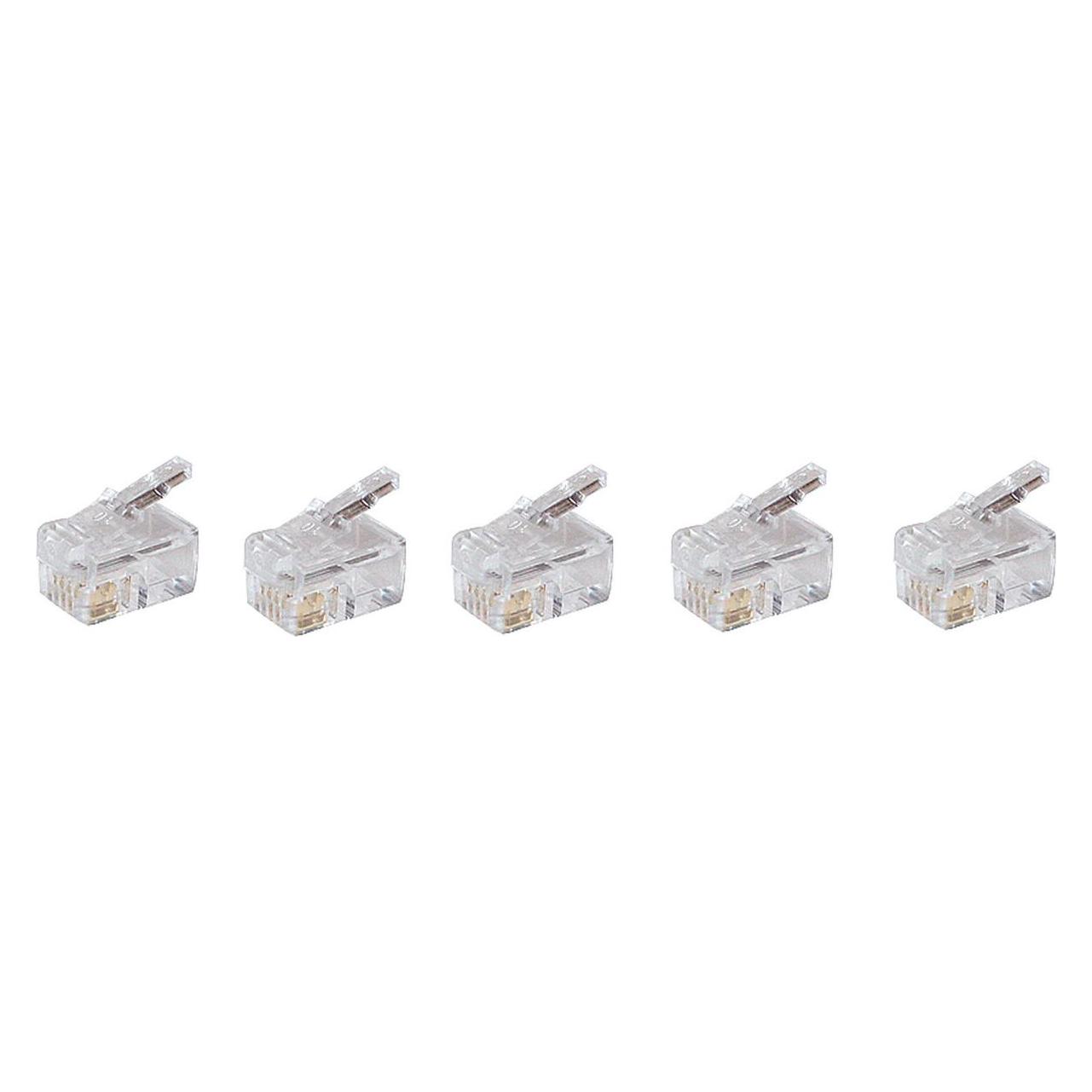 Shiverpeaks BASIC-S Modular-Stecker RJ10/14, ungeschirmt 4-polig, 4 Kontakte belegt, vergoldete Kontakte, im Pol (BS72039-5)