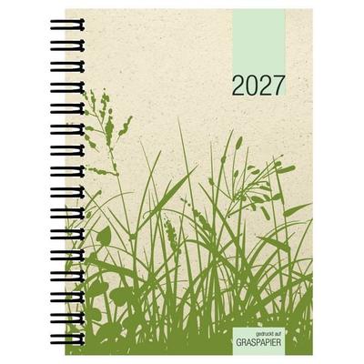 Taschenkalender 1W/2S Graspapier 2027