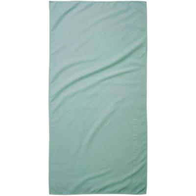 Sporthandtuch TOM TAILOR HOME "Fitnesstuch COLOR BATH", grün (fresh sage), B:50cm L:100cm, Microfaser, Mikrofaser, Handtücher, Logo Prägung, Mikrofaser, weich, schnell trocknend