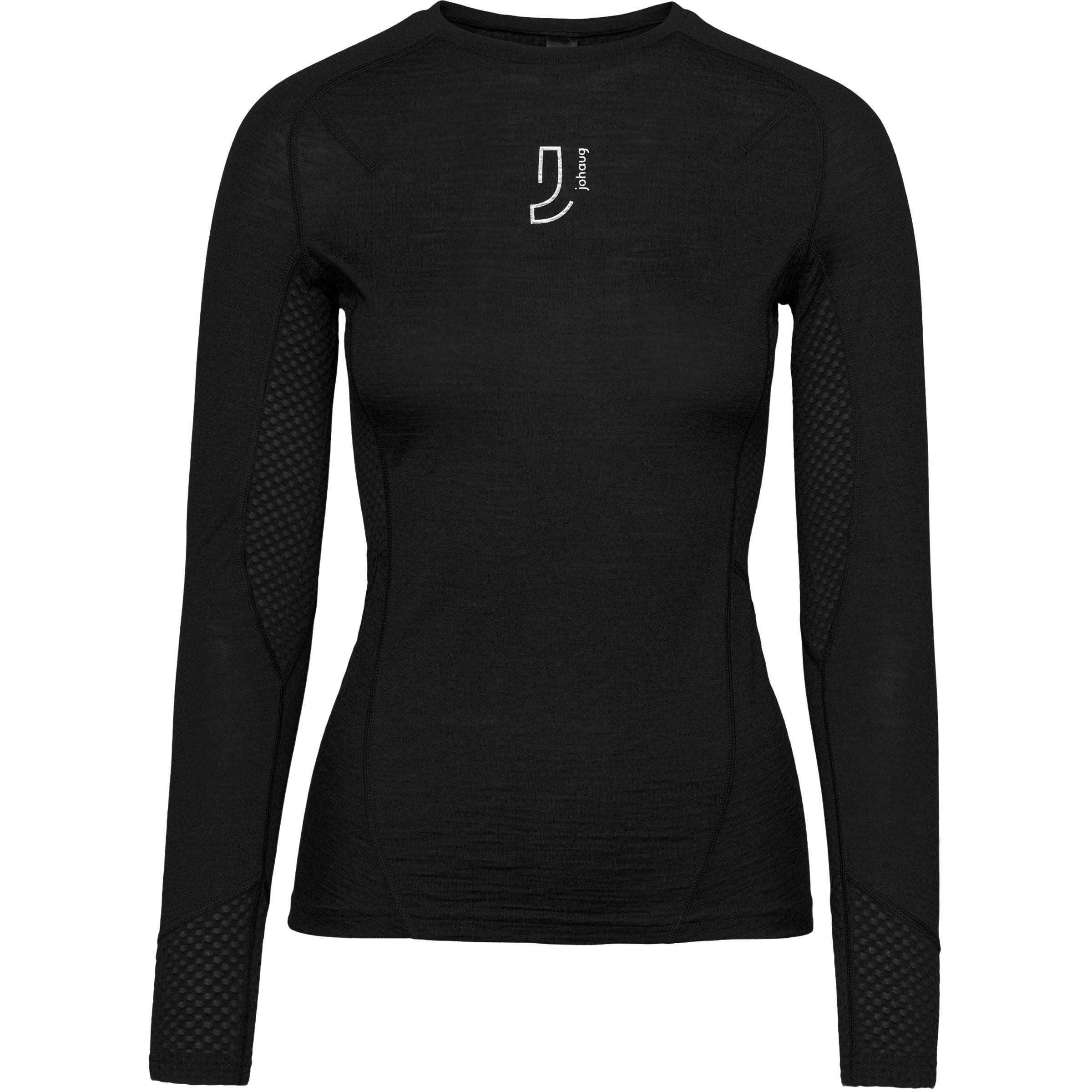 Johaug Lithe Tech-Wool Damen Longsleeves Merino schwarz Größe S Langlauf Klassik | Langlauf Skating | Laufen Hautfreundlich Merinowolle | Lyocell (Tencel)