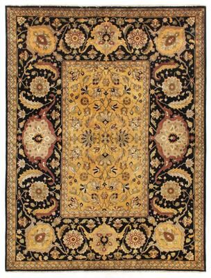Exquisite Rugs Antique Weave hand-knotted New Zealand Wool Gold/Rust Area Rug
