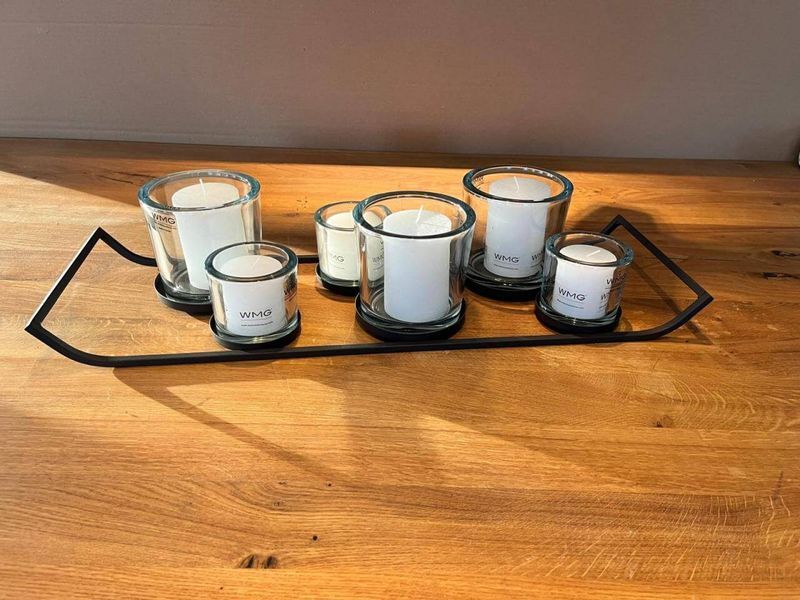 6er Windlicht Ludowik schwarz Eisen von WMG