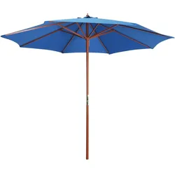 Helloshop26 - Gartenmöbel-Sonnenschirm mit Holzstange 300 x 258 cm blau 02_0008117