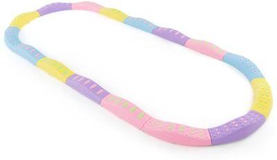 Costway Colorful Kids Wavy Balance Beam with Textured Surface and Non-slip Foot Pads-Pink & Purple