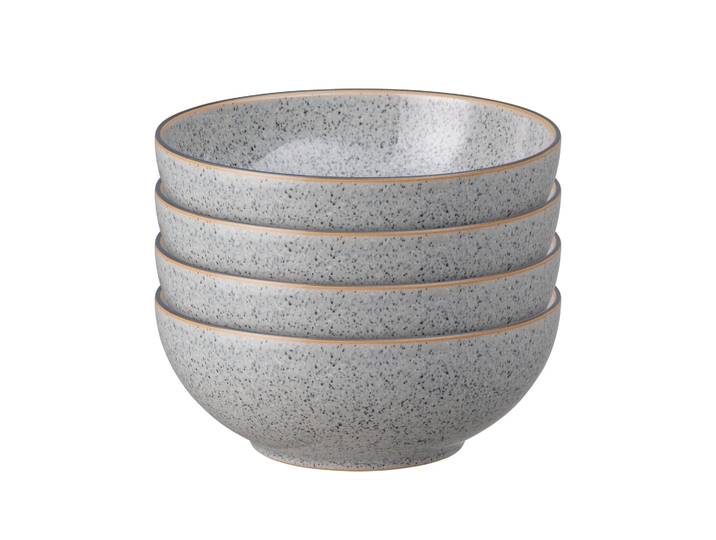 Denby Bol à céréales Studio Grey coupe 17cm Lot de 4 Granite
