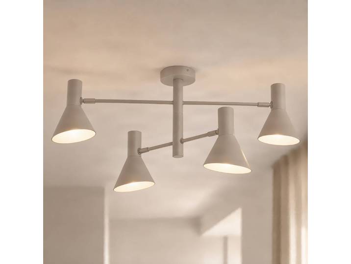Deckenleuchte Milia NOLA, dimmbar, creme / amber, für Wohn- / Esszimmer, Metall