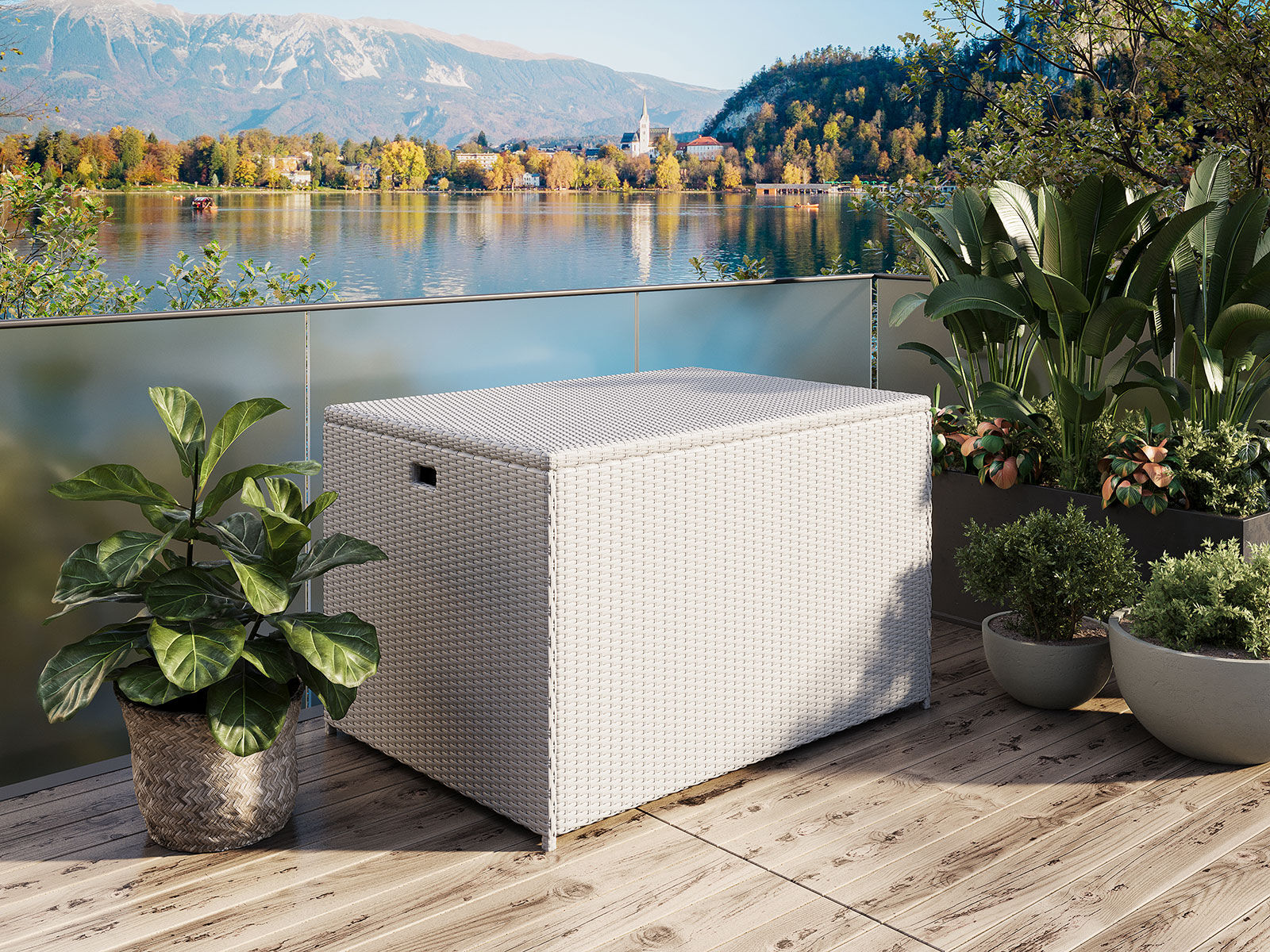 Afternoon Hyndebox I Hvid Polyrattan