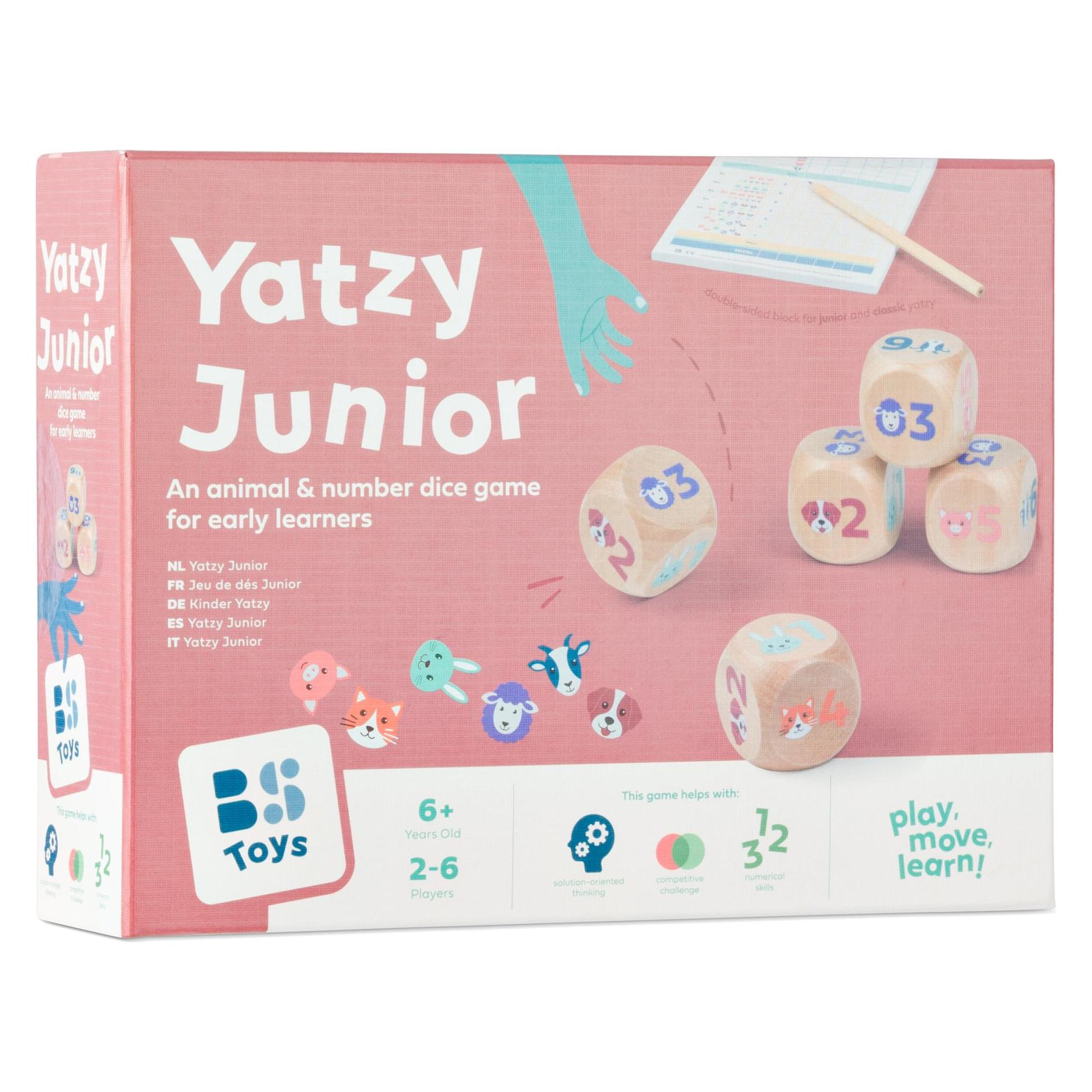 BS Toys Holz-Yatzy Junior - 6-tlg. (2 - 6 Spieler) (GA522)