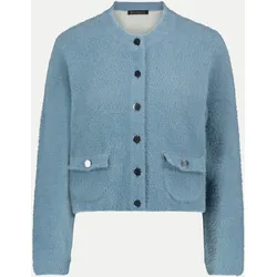 Strickjacke mit aufgesetzten Taschen Blau 44