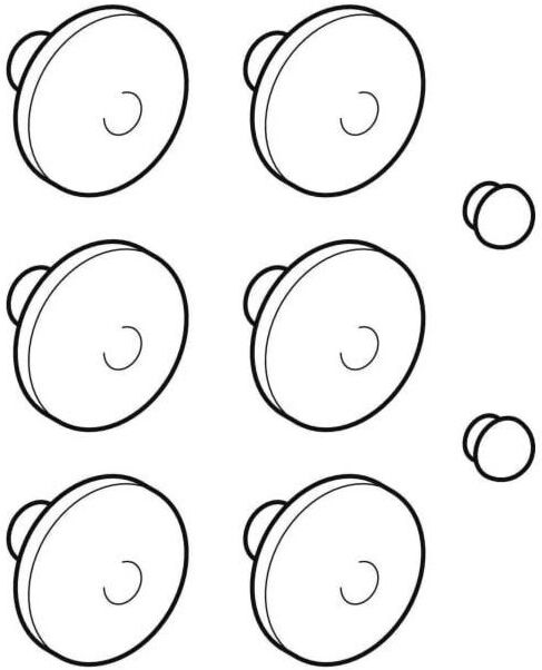 Geberit Puffer-Set 598028000 für WC-Deckel