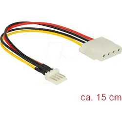 DELOCK 85456 - Floppy 4 Pin Stecker > Molex 4 Pin Buchse 15 cm