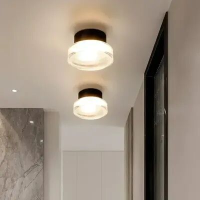 ilyeco Modern Design LED Wall Lamps, 2 Pack Round Acrylic Lighting Fixtures For Bedroom Bedside, Dimmable Indoor Outdoor warm White white