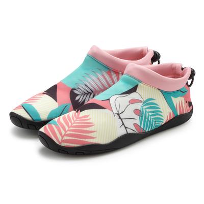Badeschuh LASCANA "Badelatsche, Badeschuhe", Damen, Gr. 43, Synthetik, bunt (schwarz), Obermaterial: 100% Neopren. Decksohle: 100% Neopren. Futter: 100% Neopren. Laufsohle: 100% Synthetik, bedruckt, Basic, Schuhe Badeschuh, Aquaschuh, Slipper,...