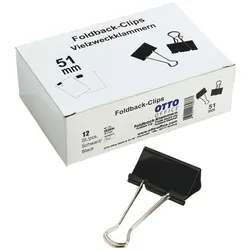 OTTO Office Foldback-Klammern 51 mm, schwarz schwarz, 5.1 cm