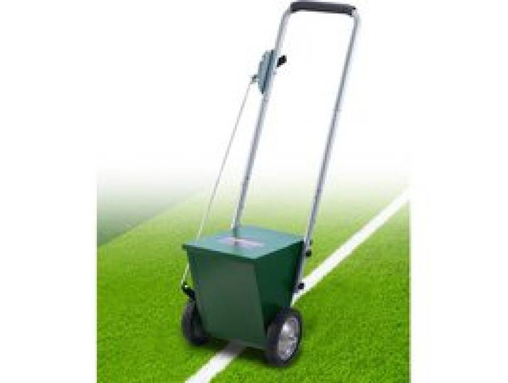 VEVOR Marqueur de ligne sèche, 2 roues, craie de ligne sèche de terrain de baseball et de softball, 50 ou 100 mm, machine marquage réglable, avec poignée réglage en caoutchouc, capacité 11,3 kg, vert