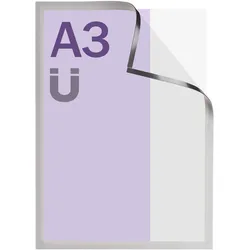 Magnetrahmen A3, magnetisch silber, Hart-PVC
