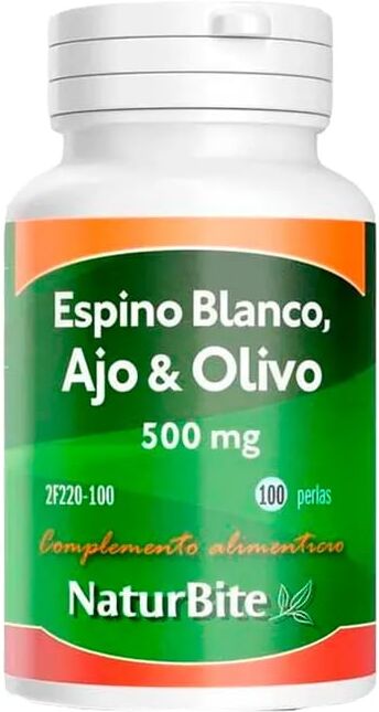 Naturbite Espinheiro-Branco Alho E Oliva 500 mg 100 Pérolas