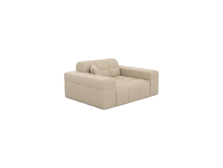 Design Echtleder Loungesessel „Bloom“ Echtleder Beige BLOOMINGLOFT Collection