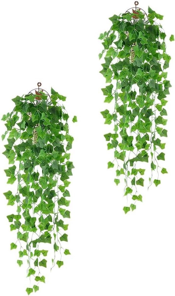 Set van 2 Groene Kunstklimop Slingers voor Binnenwanddecoratie