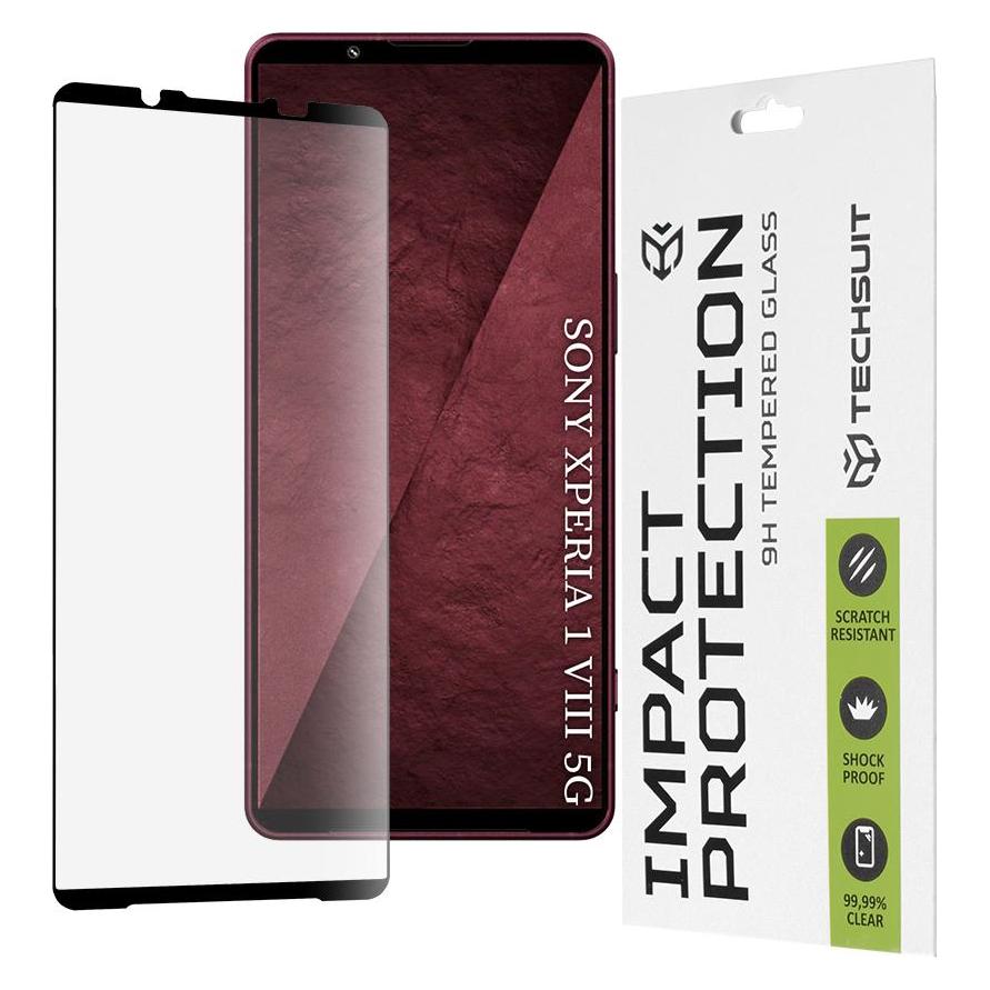 Techsuit - 111D Full Cover / Full Glue Glass - Sony Xperia 1 VIII - Black (Sony Xperia 1 VII) (69890509)