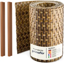 Sichtschutzstreifen POLYRATTAN | Stroh | 19x225cm