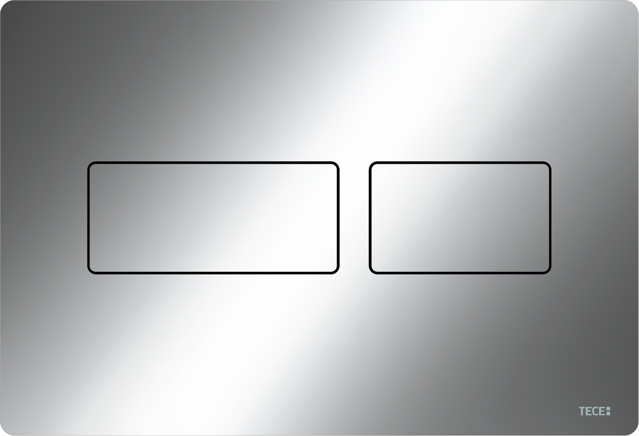 TECE TECEsolid TECE WC 9240431 chrome brillant, 220x150x6mm, pour la technologie à double chasse