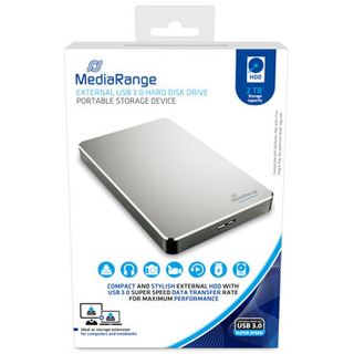 2TB MediaRange HDD Extern USB 3.0 HDD, silber