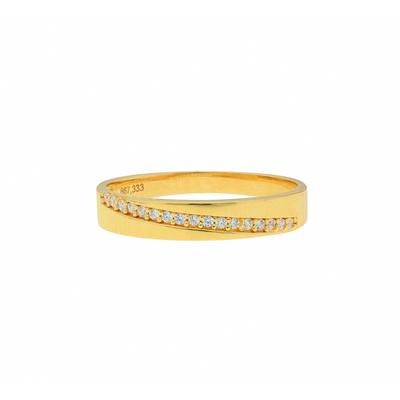 Fingerring ADELIA´S "Damenring 333 Gold ( 8K ) mit Zirkonia" Gr. 64, gold, Fingerringe, Damen, 64, Gold, Fingerring, Goldring